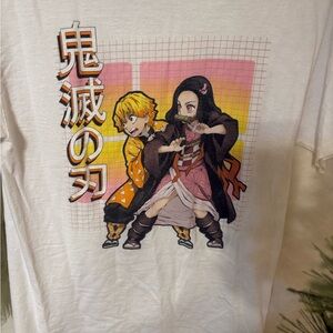 NWOT Demon Slayer Anime Nezuko Kamado & Zenitsu Agatsuma Graphic T-Shirt. SZ MED